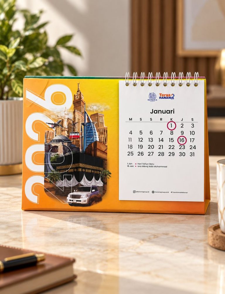 Kalender meja duduk A5 4